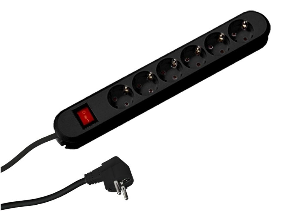 Bachmann Steckdosenleiste SMART 6-fach, schwarz 1,5m, mit Schalter Bachmann Steckdosenleiste SMART 6-fach, schwarz 1,5m, mit Schalter